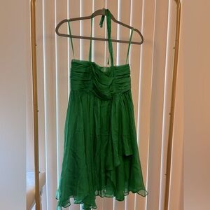 Alice + Olivia Green Silk Dress NWOT in XS & Like New in S (Worn Once)